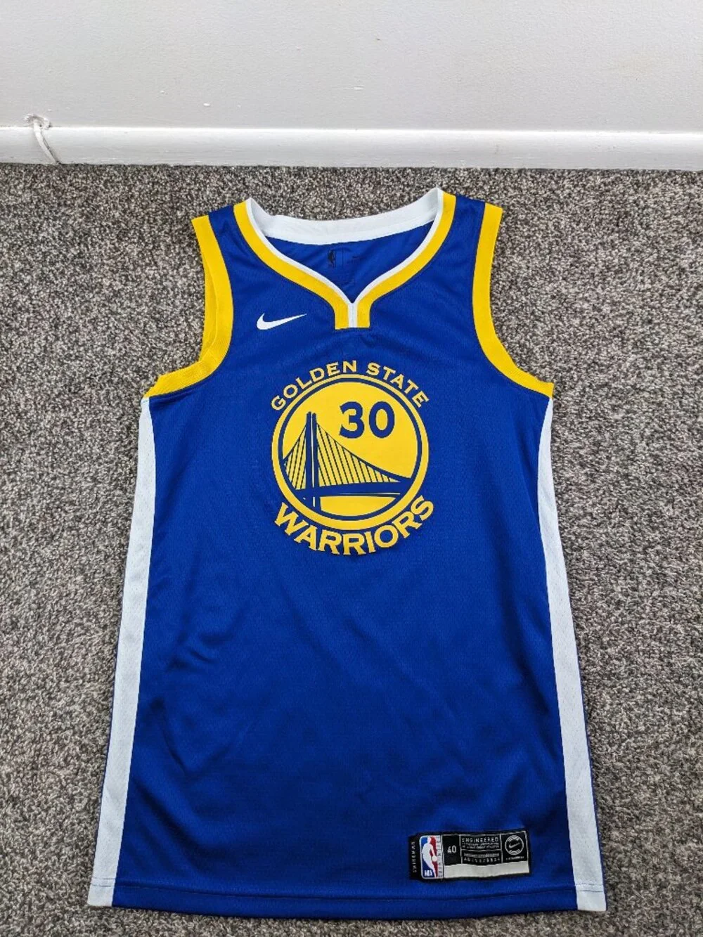 Stephen Curry Golden State Warriors Jersey Nike Swingman Blue Mens 40 (Small)